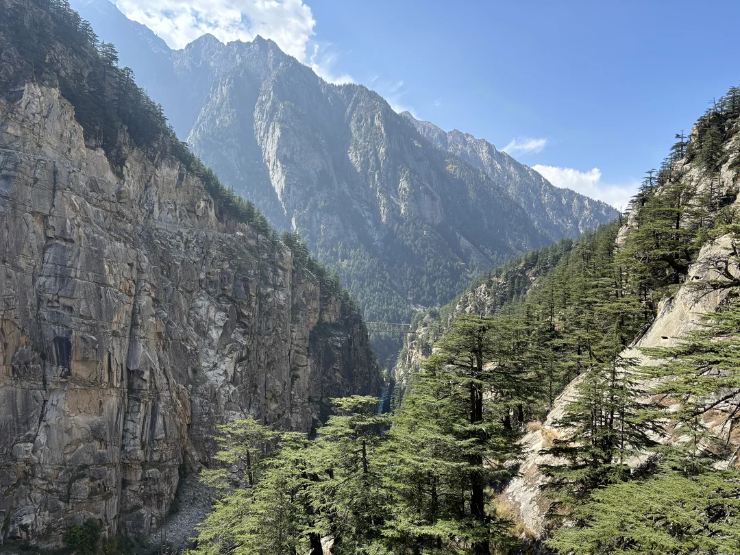 Gartang Gali wooden bridge near Gangotri