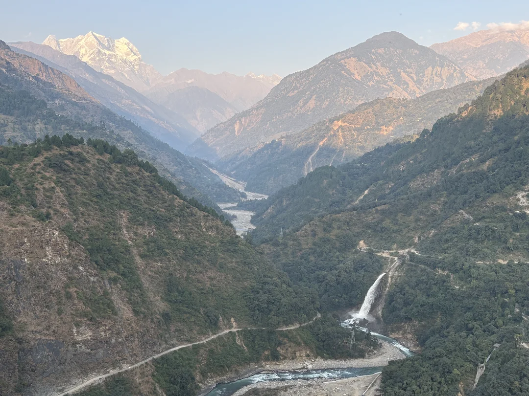 Scenic mountain road on the way to Kedarnath